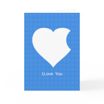 iLove You Card-blue