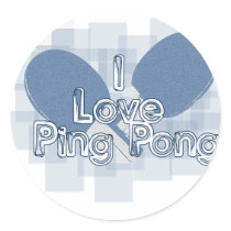 ILovePingPong Faded Blue Paddles Sticker