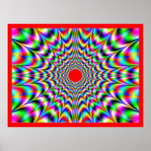 Ilusión óptica de la explosión solar poster