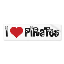 Iluvpirates bumper stickers