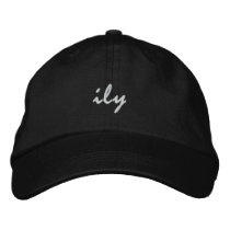 ILY Embroidered Hat (dark) embroidered hats