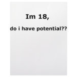 Im 18, do i have potential?? personalized letterhead