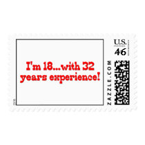I'm 18 with 32 years experience! postage