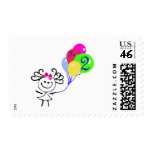 I'm 2 Stick Figure postage