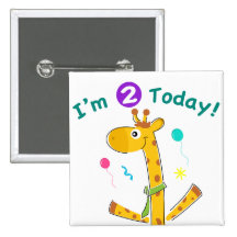 I'm 2 Today Toddler's 2nd Birthday Pin