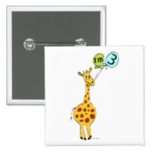 I'm 3 3rd Birthday Button