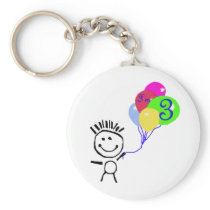 I'm 3 Stick Figure Key Chains