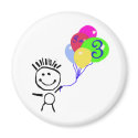 I'm 3 Stick Figure magnets by Dustbuster I'm 3 Stick Figure magnets