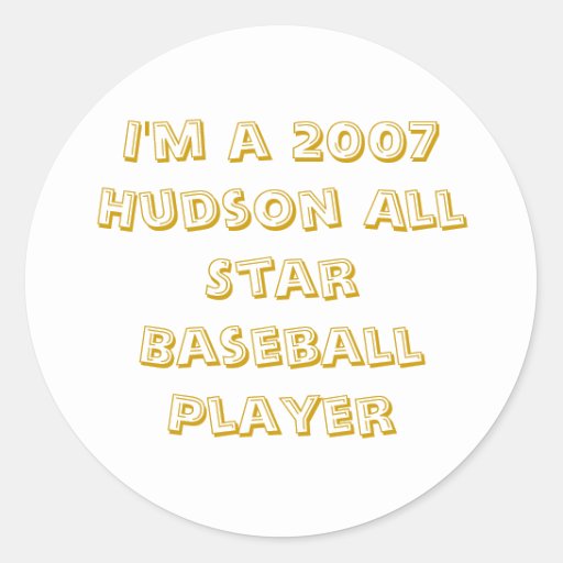 2007 Hudson All Star Baseball Player Round Stickers