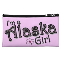 I'm a Alaska Girl, Flower, Pink Bagettes Bag bagettes bags