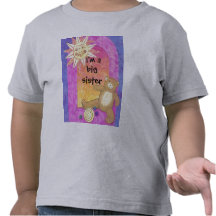 I'm a big sister now Teddy Bear toddler clothes Tshirt