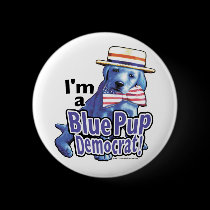 I'm A Blue Pup Democrat Button by yellowdogdemocrat I'm A Blue Pup Democrat Button