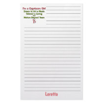 I'm a Capricorn Girl Personalized Stationery
