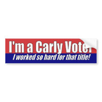 I'm a Carly Voter - Anti Barbara Boxer Bumper Stickers
