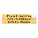 I'm a Christian bumper stickers