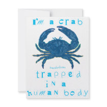 I'm a Crab invitations by Gourmand2go I'm a Crab invitations