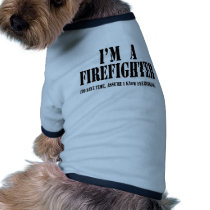 I'm a firefighter black pet clothing
