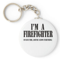 I'm a firefighter black keychain