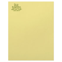 I'm a First Responder... Personalized Letterhead