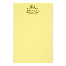 I'm a First Responder... Personalized Stationery