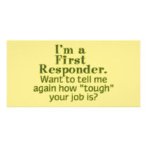 I'm a First Responder... Photo Card Template