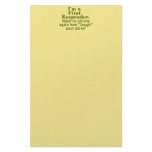 I'm a First Responder... Personalized Stationery