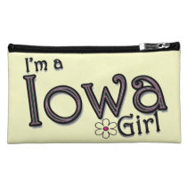 I'm a Iowa Girl, Flower, Pastel Yellow Travel Bag bagettes bags