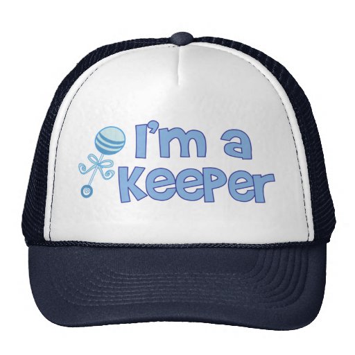 I'm a keeper (new baby boy) mesh hats