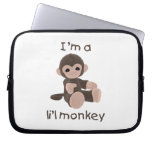 I'm a l'il monkey (brown) laptop sleeves
