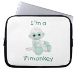 I'm a l'il monkey (light green) laptop sleeves