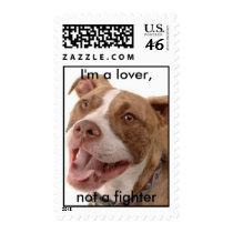 I'm a lover, not a fighter postage