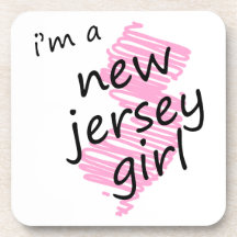 I'm a New Jersey Girl Beverage Coasters
