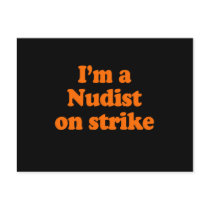 I'm a nudist on strike Costume Post Cards