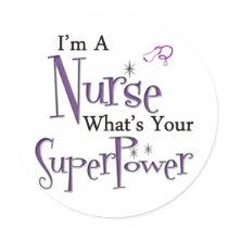 I'm A Nurse Round Stickers