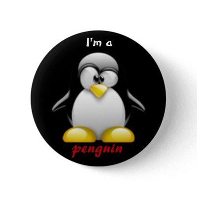 I'm a penguin pinback button by lovelyxxroses