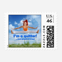I'm a quitter! (customizable images) postage