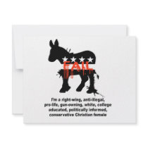 I'm a right wing, conservative chrisitan female custom invite