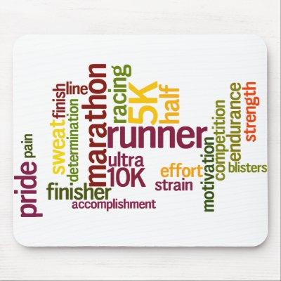 I'm a Runner Words Mouse Pads