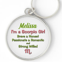 I'm a Scorpio Girl Personalized Zodiac Keychain