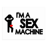 I'm a sex machine post cards