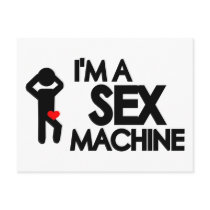 I'm a sex machine post cards