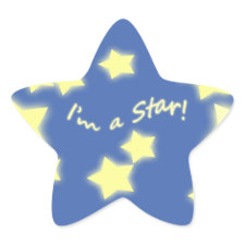 I&#39;m a Star! Blue/Yellow Star Sticker