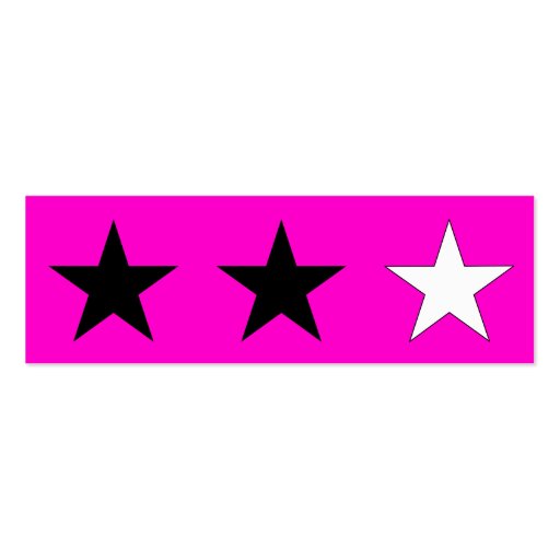 I'm a Star! (Pink/Black/White) Business Card (back side)
