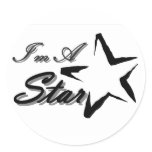 I'm A Star Round Sticker