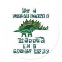 I'm a Stegosaurus Round Sticker