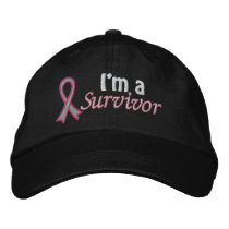 I'm a Survivor - Breast Cancer Embroidered Baseball Cap
