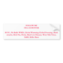 I'M A SURVIVOR BUMPER STICKER