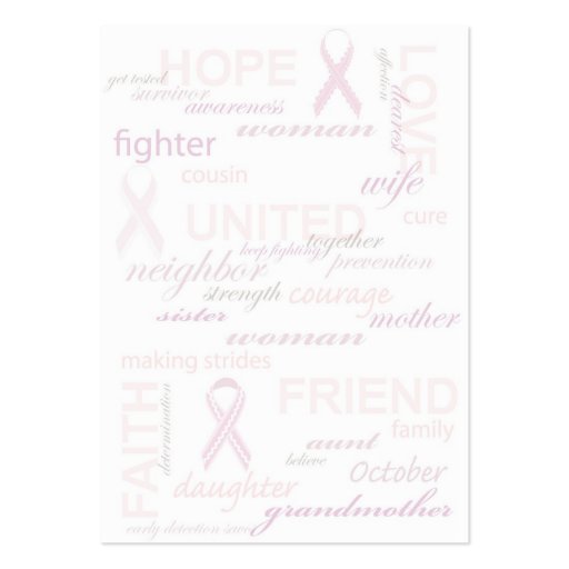 I'm a Survivor Gift Tag II Business Card (back side)