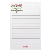 I'm a Virgo Girl Personalized Stationery by PersonalExpressions I'm a Virgo Girl Personalized Stationery