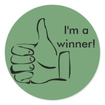 I'm a winner! Thumbs up Stickers